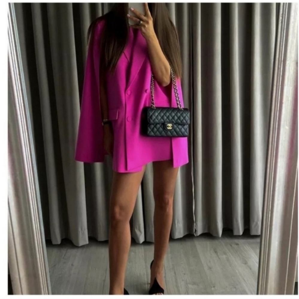 Zara Cape Blazer Size XS and S Pink - Picture 9 of 16